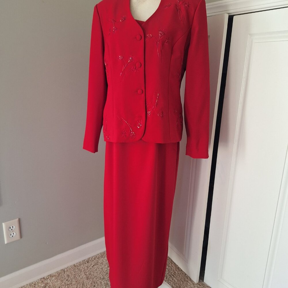 Lori Max 2 pc Vintage Gown and Jacket Size 14